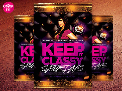 Keep it Classy Flyer bday bash class classy classy flyer club event flyer frame gold hip hop industrykidz keep it classy leather luxury party pink pink party poster silver simple urban vip