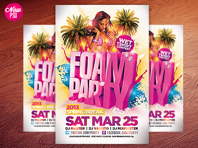 Foam Party Flyer Psd By Industrykidz On Dribbble