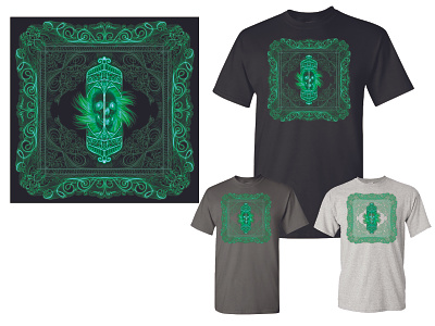 Emerald Lantern design illustration procreate t shirt design