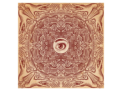 eye of the mystic design illustration pattern procreate