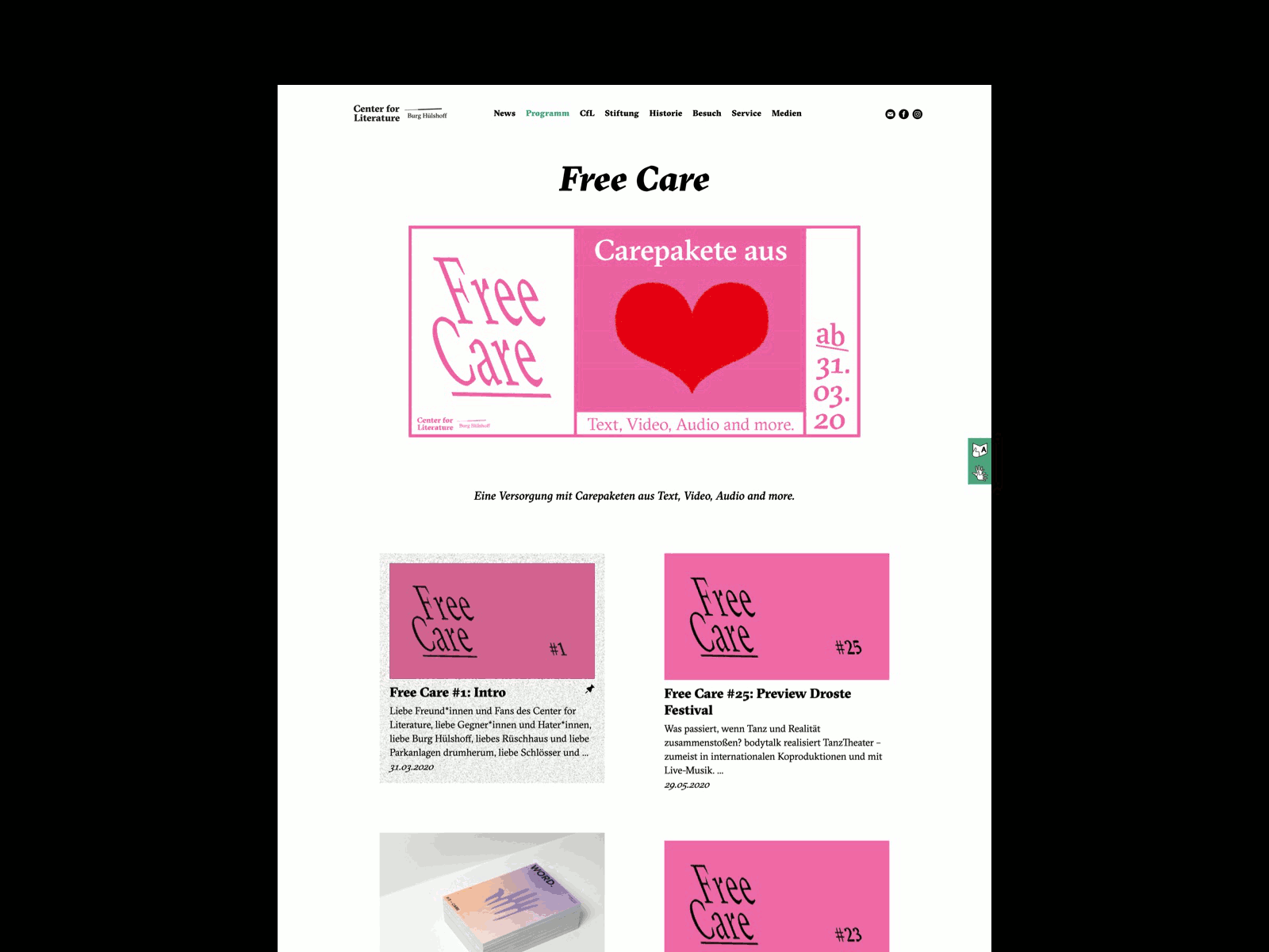 Center for Literature Website clean minimal ui webdesign website website design white
