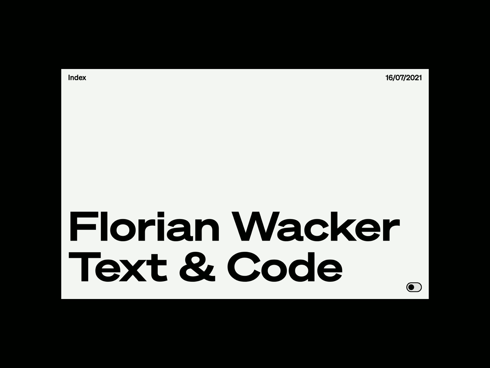 Text & Code black clean design minimal portfolio typography ui webdesign white