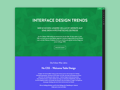 Interface Design Trends colored design interface onepager scrolling ui ux webdesign