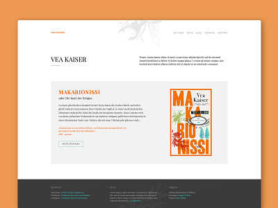Website Vea Kaiser clean design portfolio ui webdesign writing