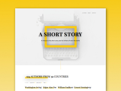 A Short Story II clean design minimal ui webdesign writing