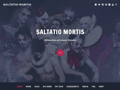 Saltatio Mortis dark design music ui webdesign