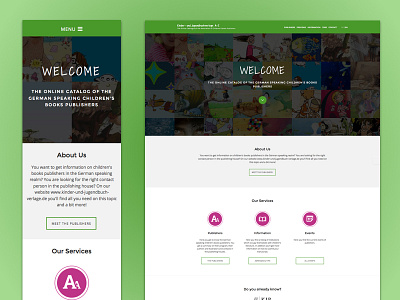 Start page clean design mobile responsive ui webdesign