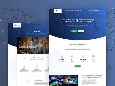 AV Alliance blue clean redesign webdesign website