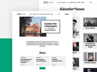 Burg Huelshoff clean minimal design typography webdesign website white