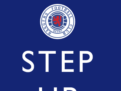 Step Up And Play blue football glasgow penny arcade rangers