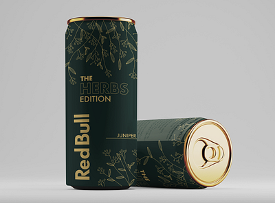 The herbal Red Bull branding graphic design logo
