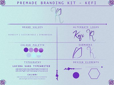 PREMADE BRANDING KIT brand brand design branding design design art design elements divulgation graphic design illustration logo marketing