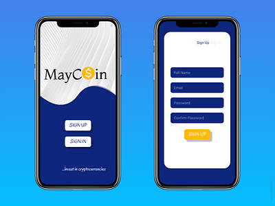 maycoin app app design design ui ux