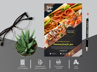 Food flyer branding design brochure brochure design corporate flyer flyer flyer design flyer template graphic design real estate flyer uiux design