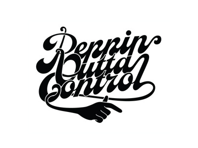 Reppin Outta Control 70s hiphop logo lubalin music record label type typography vinyl