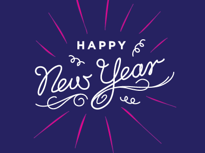 Happy New Year! handlettering happy new year illustrator typography