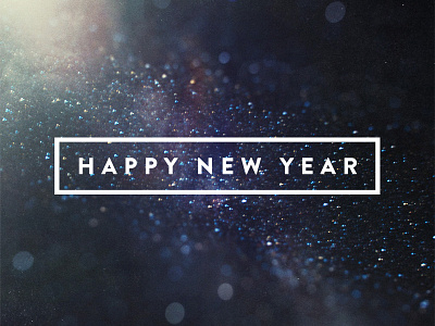 Happy New Year Dribbblers! 2015 bokeh glow happy new year stars typography