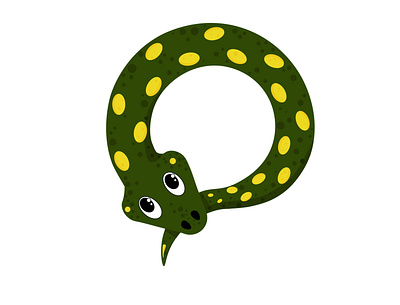 Baby ouroboros animal art character childrens illustration illustration ouroboros snake vector
