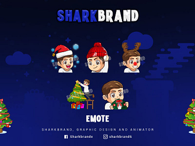 Christmas emotes branding design emotes illustration logo vector