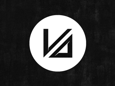Personnal branding black logo round simple white