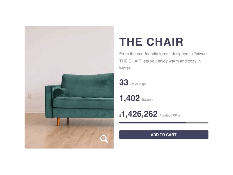 Daily UI Challenge 032 (Crowdfunding Campaign)