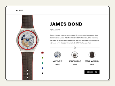 Daily UI Challenge 096 (In Stock) daily ui dailyui design figma shop ui ux watch web web design