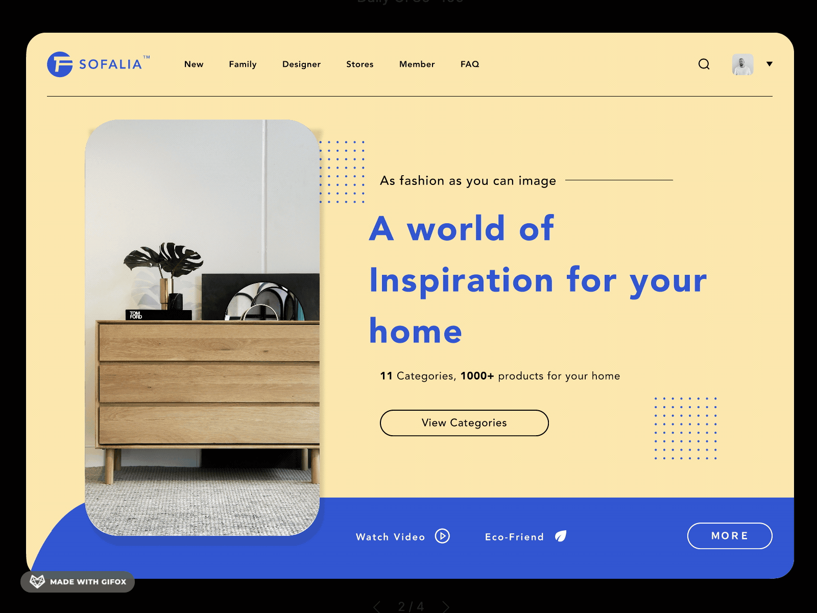 Daily UI Challenge 099 (Category) animation branding daily ui dailyui design figma furniture ui ux web web design