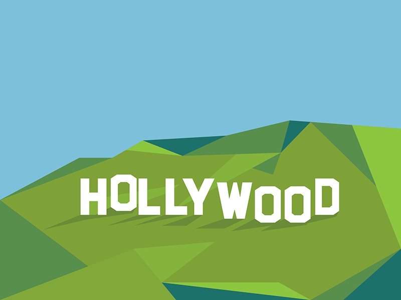 hollywood hills sign vector