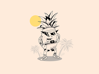 Pineapple Boxer art artwork beer design drawing graphicdesign illustration label