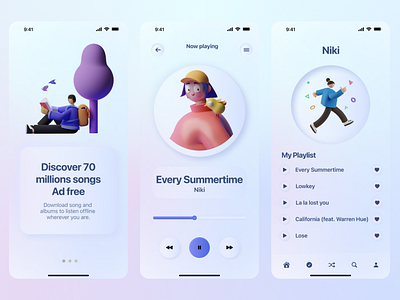 Music App Design Soft UI ui