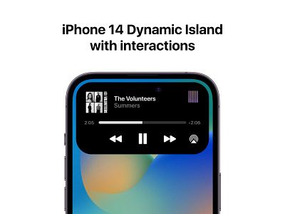 iPhone 14 Dynamic Island with interactions animation ui