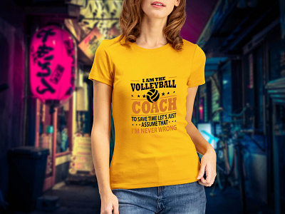 Volleyball Coach T-Shirt Design 2021 3d animation best branding coach design graphic design illustration logo mockup motion graphics photoshop tshirt ui volleyball