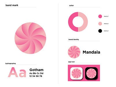 mandala app design branding creatibe logo gradint logo logo and branding mandala minimalist logo modan logo