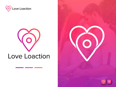 Love logo, Love location logo and branding