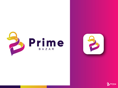 Ecommerce Logo, Prime bazar logo and branding.