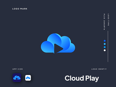 CloudPlay | Modern Logo And Branding | Logo folio brand identity branding cloud music cloud music logo cloud play cloudify couldy creative logo flat logo gradient logo logo and branding logo design media logo minimal logo minimalist logo modern logo music play button play icon player