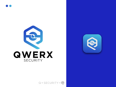 Q + Security Logo Concept