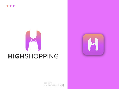 Highshopping (Ecommerce Logo Concept) best logo design brand identity branding creative ecommerce logo creative logo flat logo gradient logo h logo h logo design h shop logo letter h with shopping bag logo and branding logo design minimal logo minimalist logo modern logo online cart logo shop logo typography logo website logo design