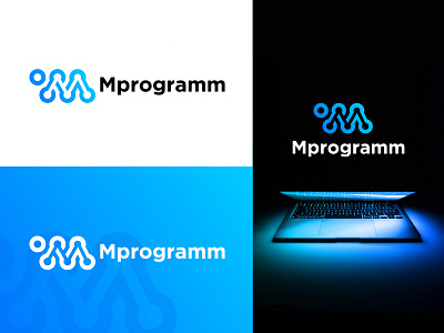 Modern M Letter Mark Technology Logo