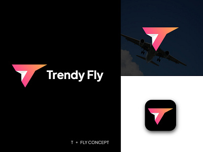 Letter T+fly Logo Design