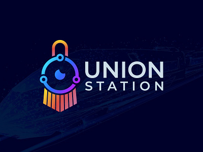 Union Station logo and branding abstract logo app icon app logo brand identity branding colorful logo creative logo design flat logo gradient logo logo and branding logo design minimal logo minimalist logo modern logo symbol tech technology train logo train tech