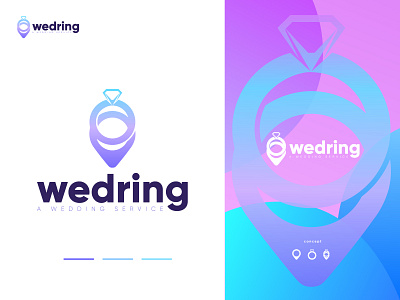 Wedring logo design