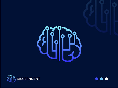 Modern brain technology logo and branding brain brain tech creative logo dual meaning flat logo gradient logo minimal logo minimalist logo modern logo software start up technology