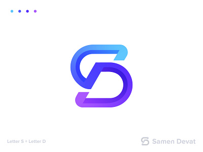 Samen Devat logo design. abstract brand branding communication concept connect creative design digital onl flat gradient icon logo logotype mark marketing agency online symbol