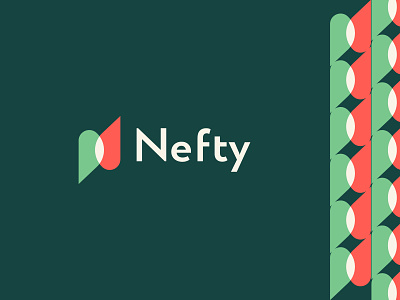 Nefty abstract branding clever crypto design flat icon letter logo mark minmal n nft pattern pixel tech typography ui web