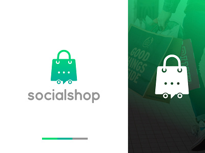 Socialshop logo app logo brand identity branding chat company creative logo dual meaning flat logo gradient logo icon logo and branding logo design market minimal logo minimalist logo modern logo shop simple social vactor