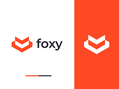 Foxy mark animal bold branding creative cute animal cute fox logo design fox geometric icon identity logo logodesign mark modern orange premium simple smart vector