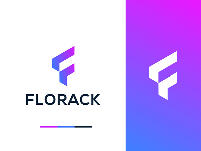 Florack logo - F letter logo - Logo design