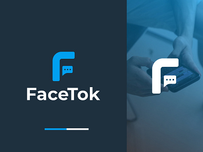 FaceTok logo design, Chat logo