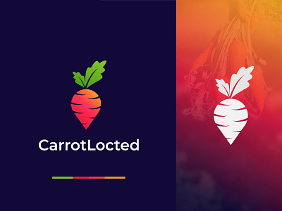 CarrotLocted Logo | Vegetable and Food logo